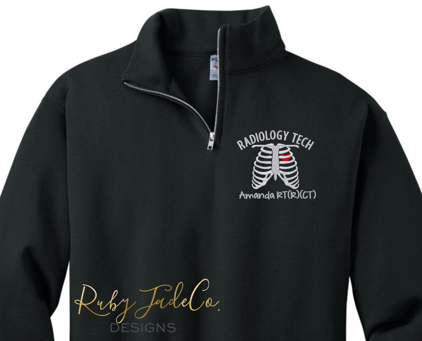 Radiology Tech Quarter Zip, Embroidered Radiology Department